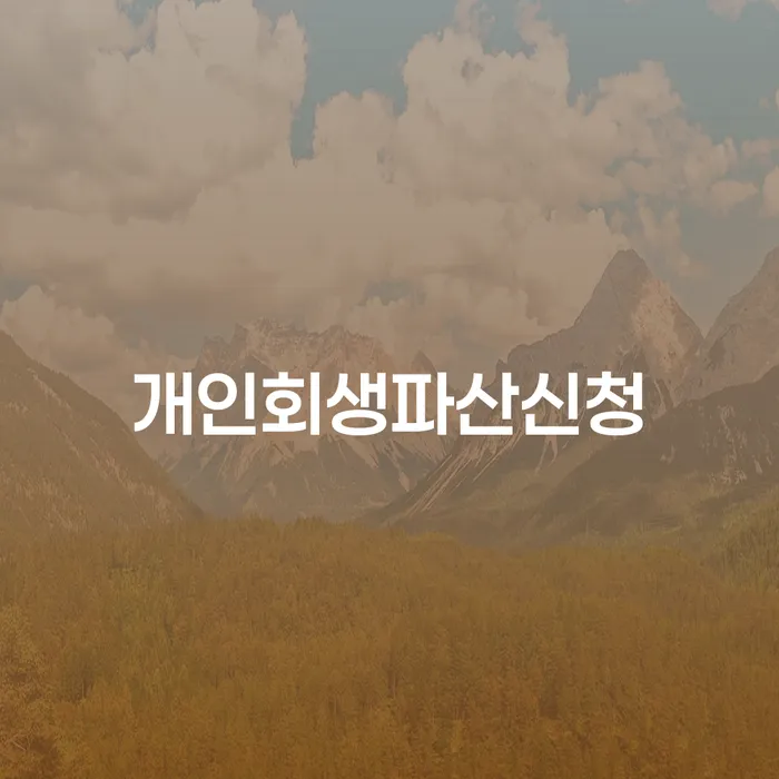파산관재인 개인회생 제도 직접 물어보고