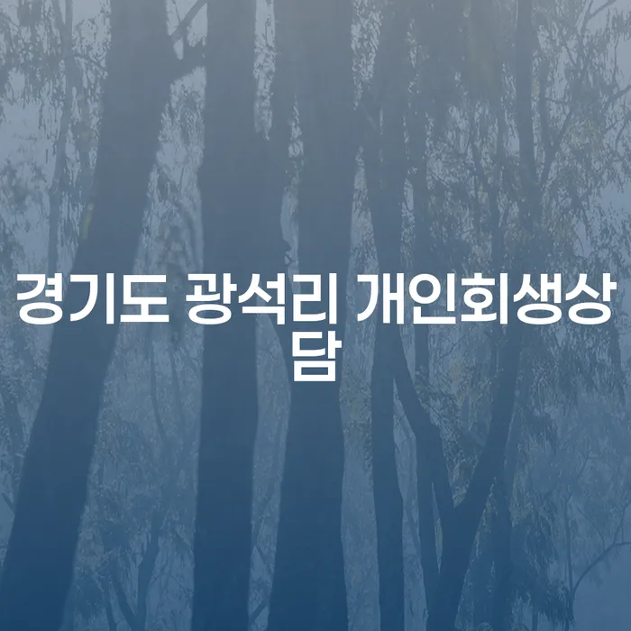 경기도 광석리에서 개인회생 상담을 통한 경제적 회복, 어떻게 시작할까요?