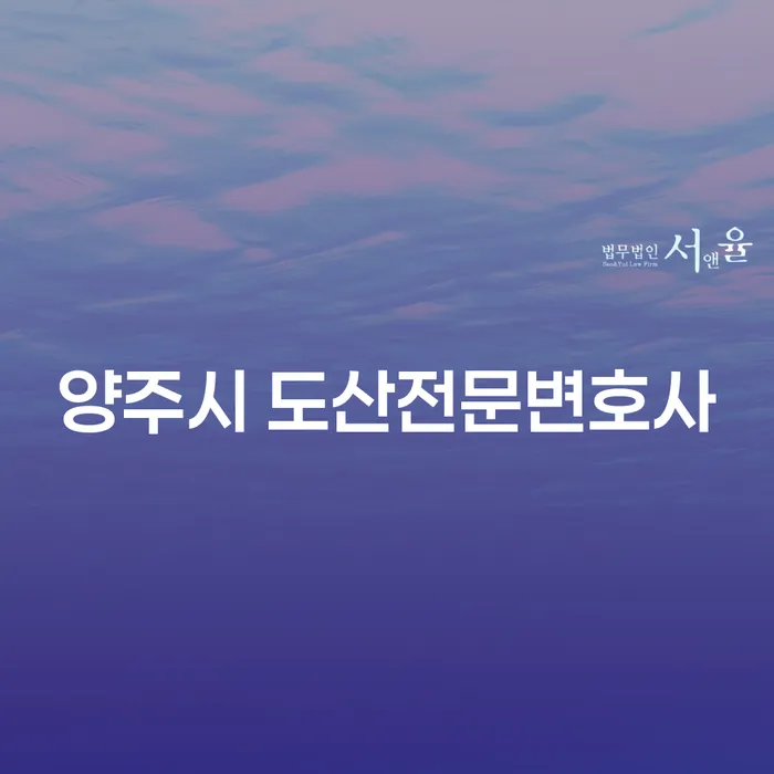 양주시 도산전문변호사를 통해 개인회생과 개인파산 문제 해결 방법은?